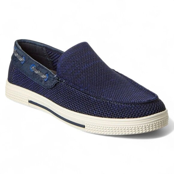 Kenneth Cole Reaction Men S Trace Knit Slip-on Shoes - Navy - Picture 1 of 4